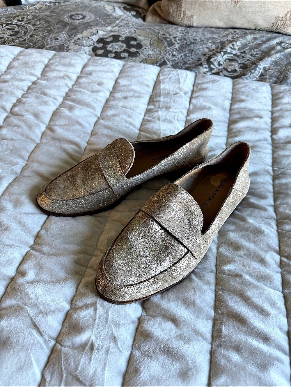 Lucky Brand Gold Loafers